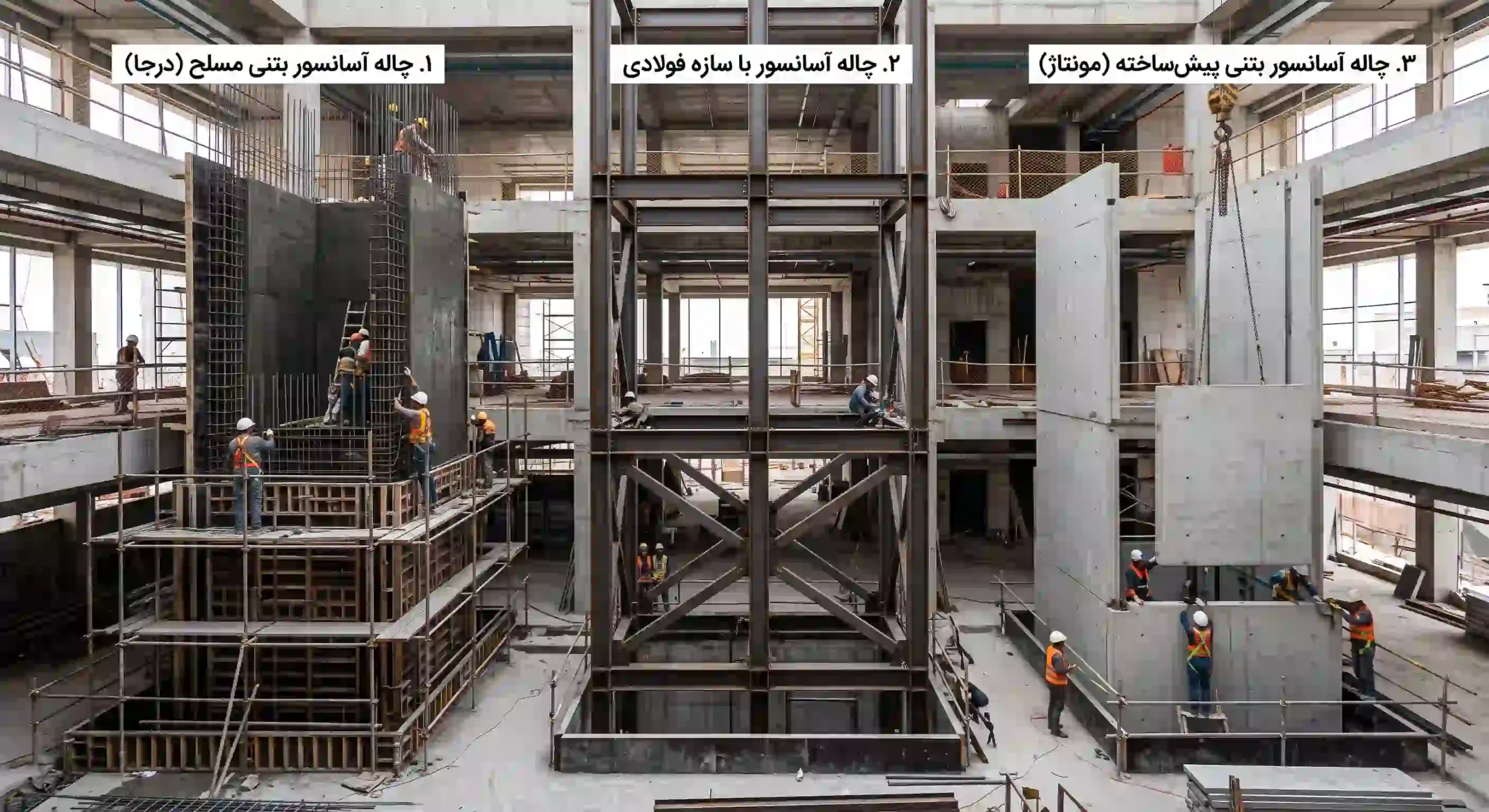 انواع چاله آسانسور